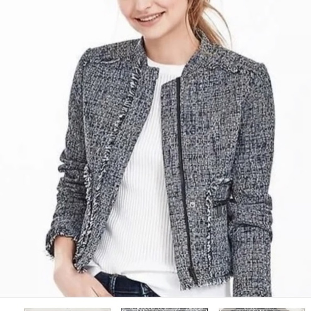 Banana Republic Tweed Cropped Jacket